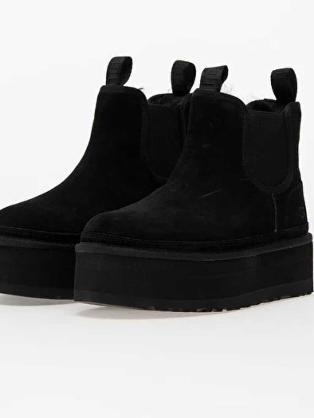 UGG BOOTS WOMEN'S NEUMEL PLATFORM CHELSEA BLACK ANKLE BOOT SIZE 8